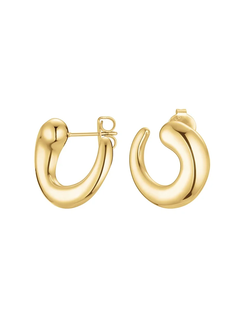 روزفيلد روزفيلد أقراط قبة دوامة ذهبية